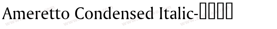 Ameretto Condensed Italic字体转换